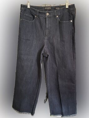 Womens Dark Blue wide-Leg Jeans